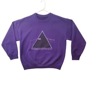 Pink Floyd The Dark Side of the Moon Purple Graphic Crewneck Sweatshirt XL